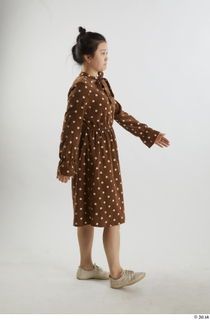 Aera  1 brown dots dress casual dressed side view…